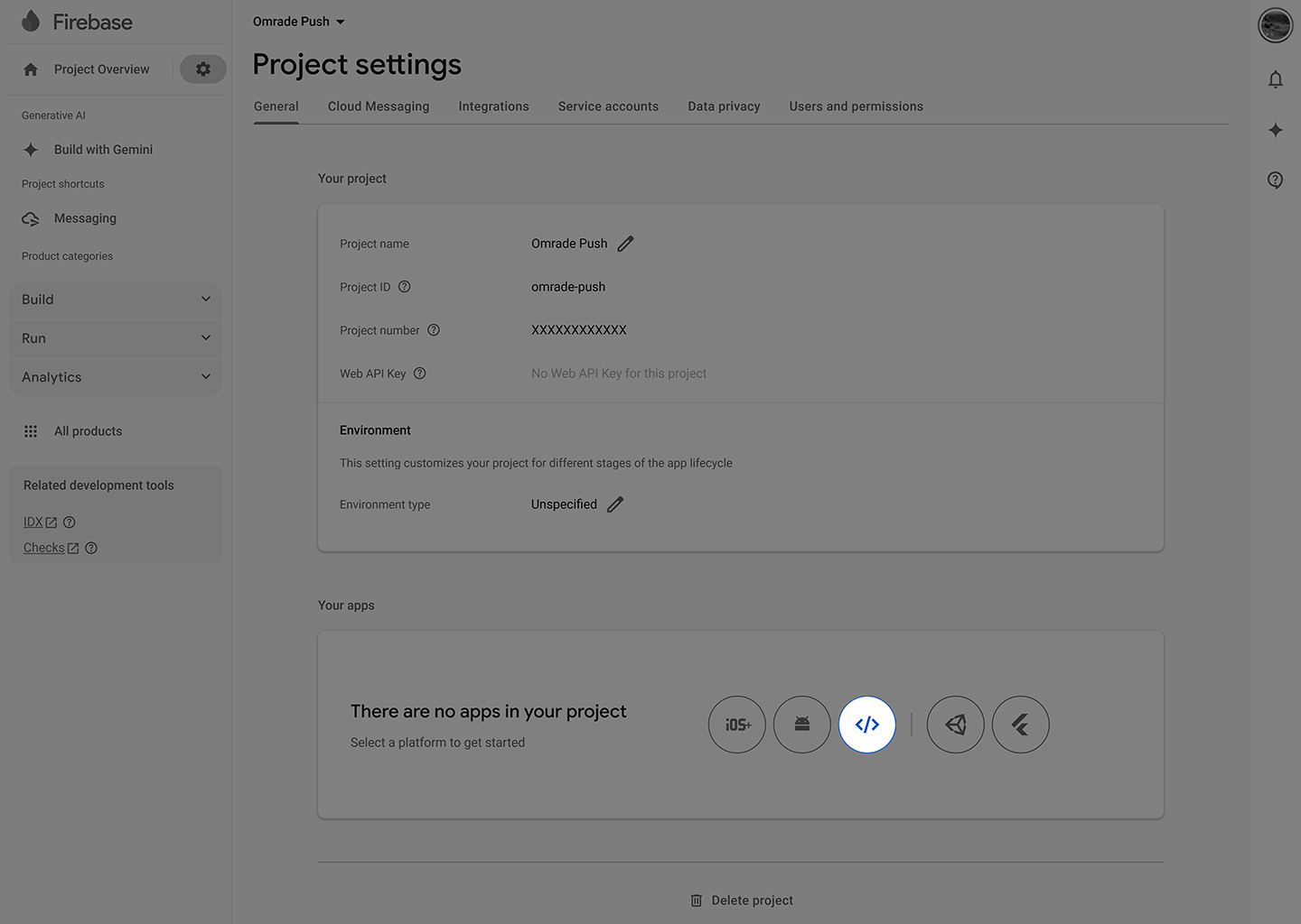 Firebase Setup - Step 3.1