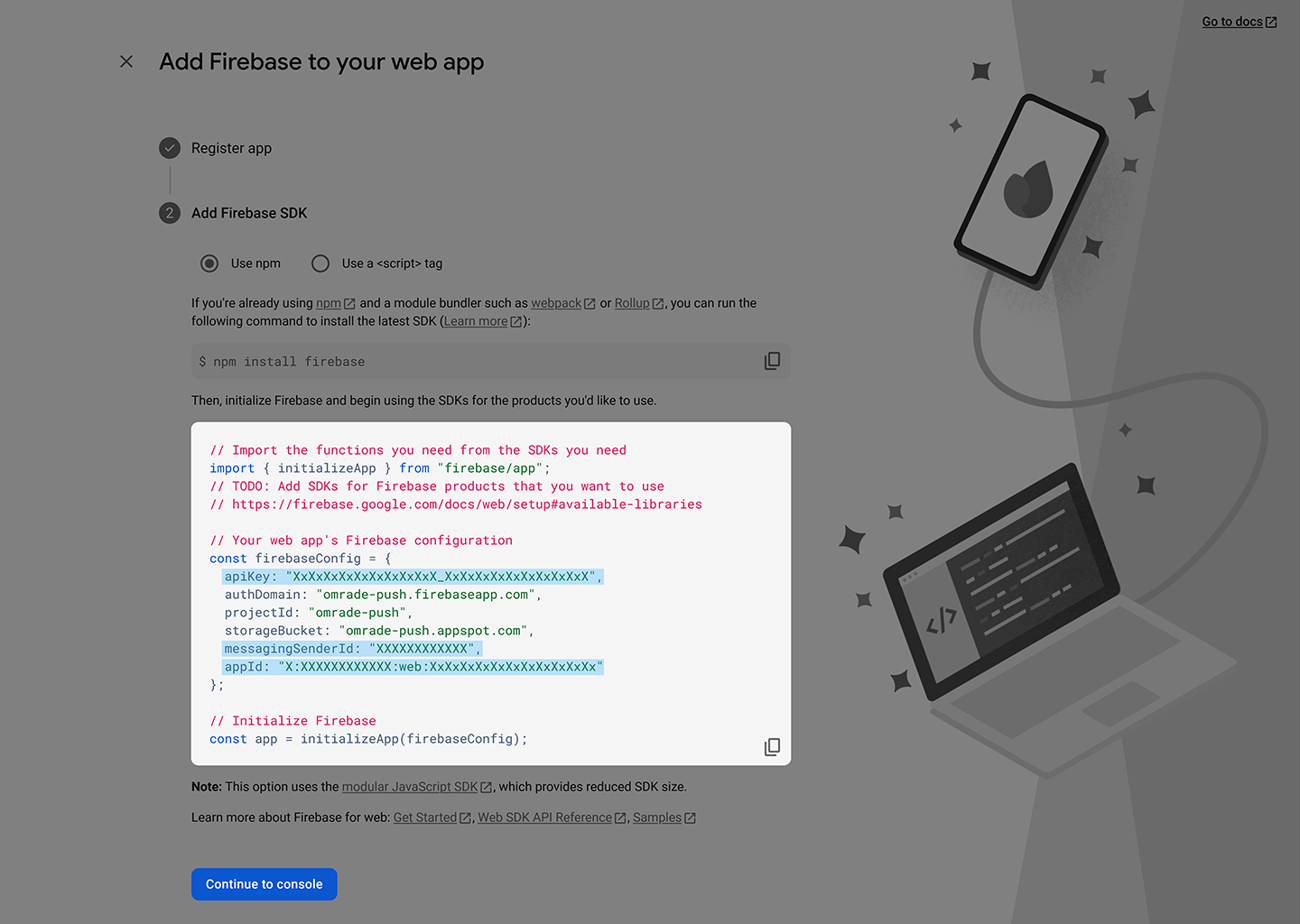 Firebase Setup - Step 3.3