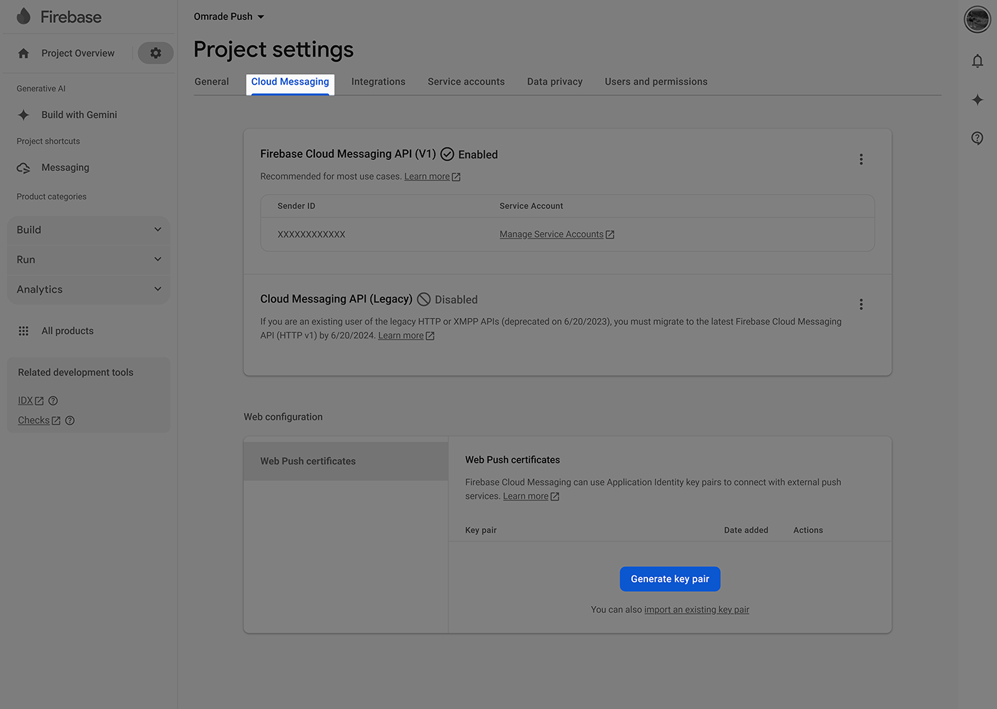 Firebase Setup - Step 4.1