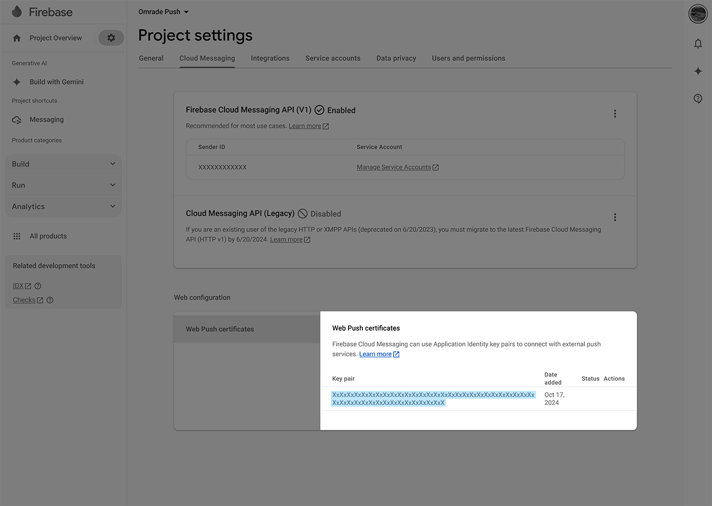 Firebase Setup - Step 4.2