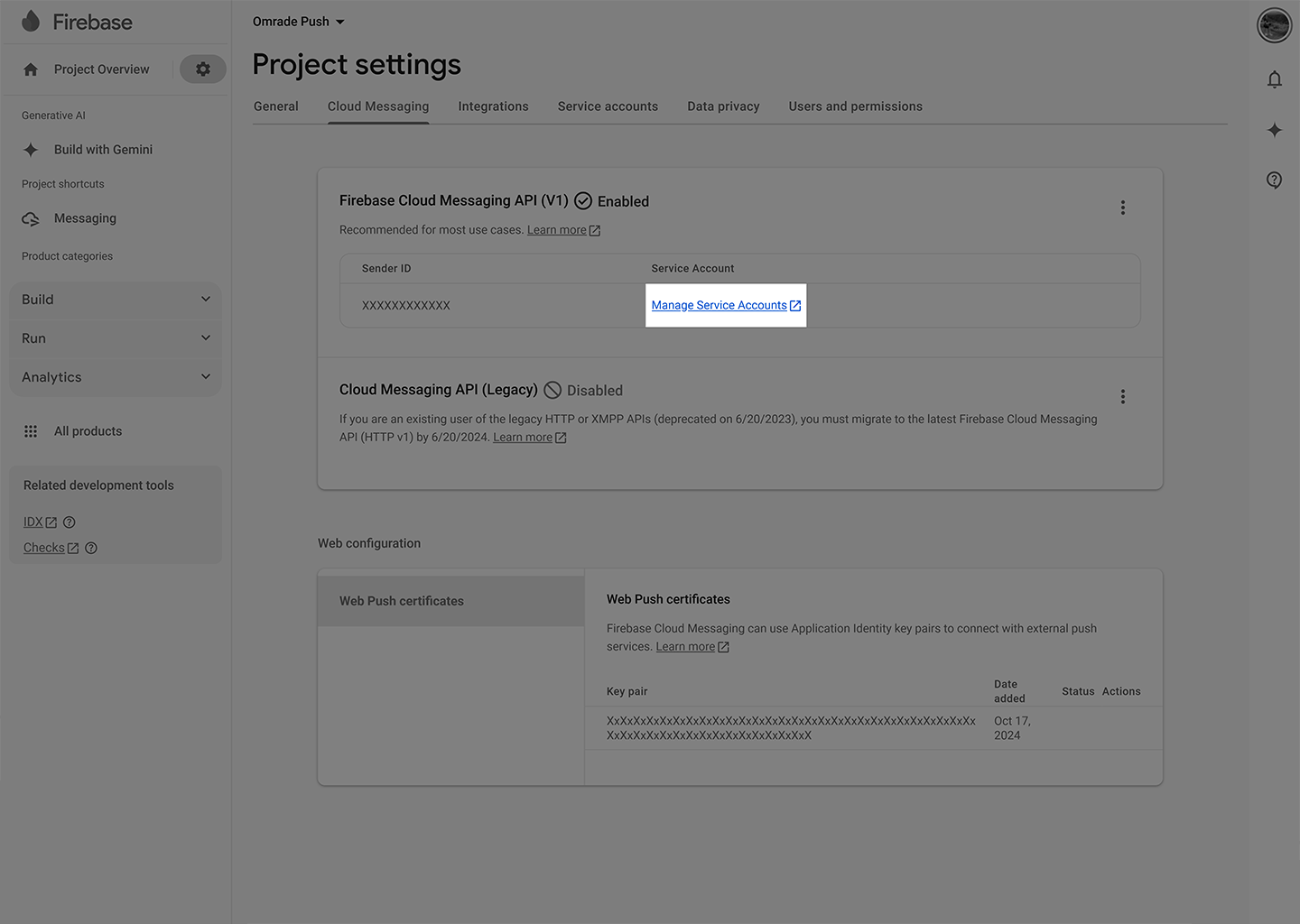 Firebase Setup - Step 5.1