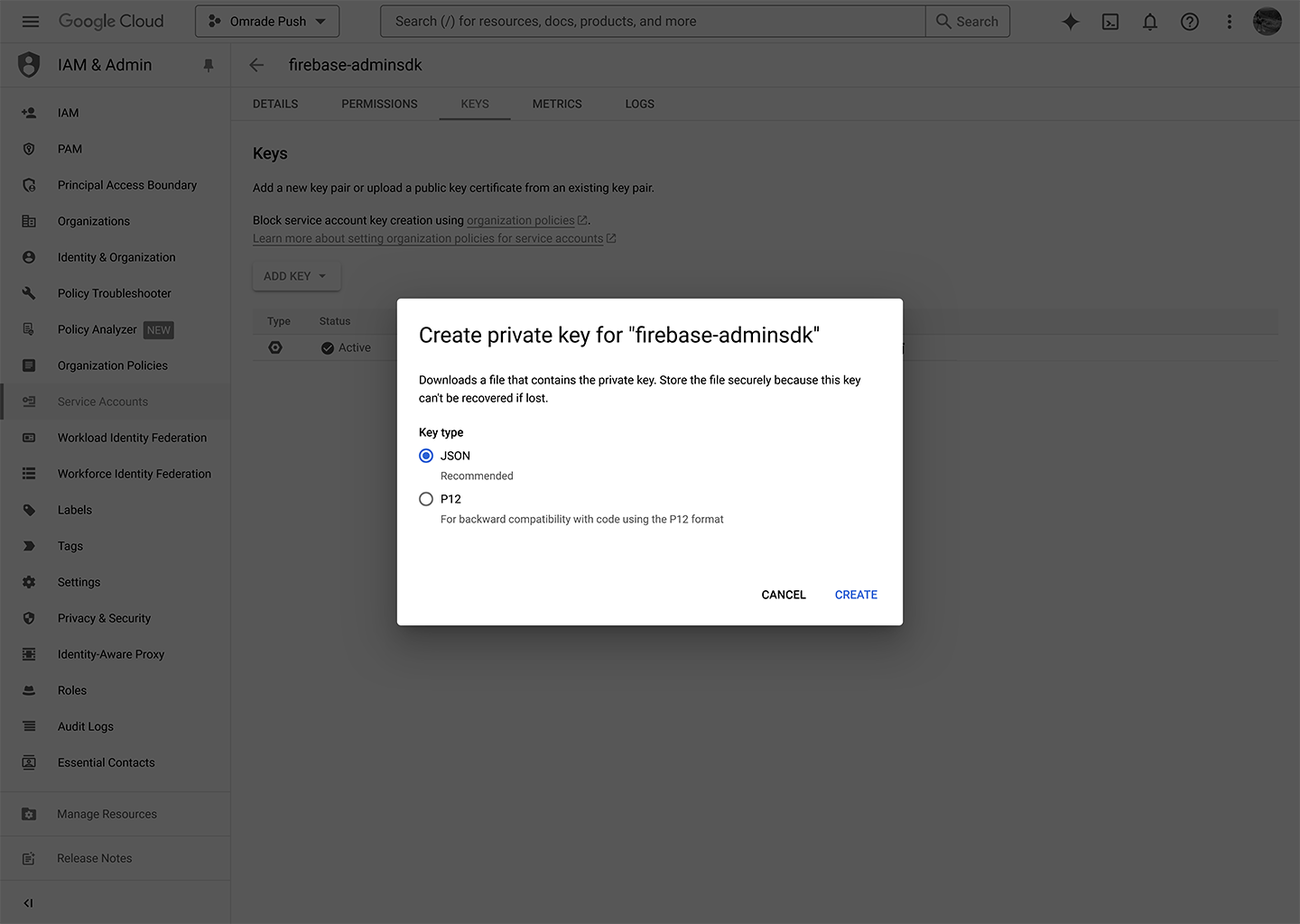 Firebase Setup - Step 5.4